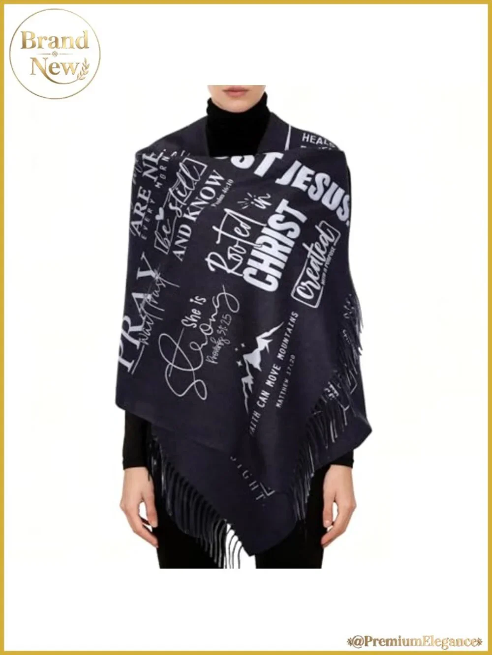 Cashmere Blend Prayer Shawl Wrap Pashmina Christian Gift
